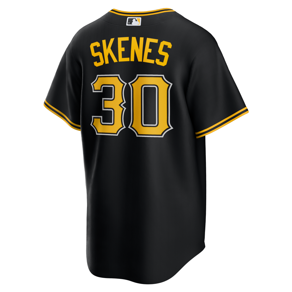 Paul Skenes Pittsburgh Pirates Nike Black Alternate Replica Team Jersey for Men product image 3, provided for visual