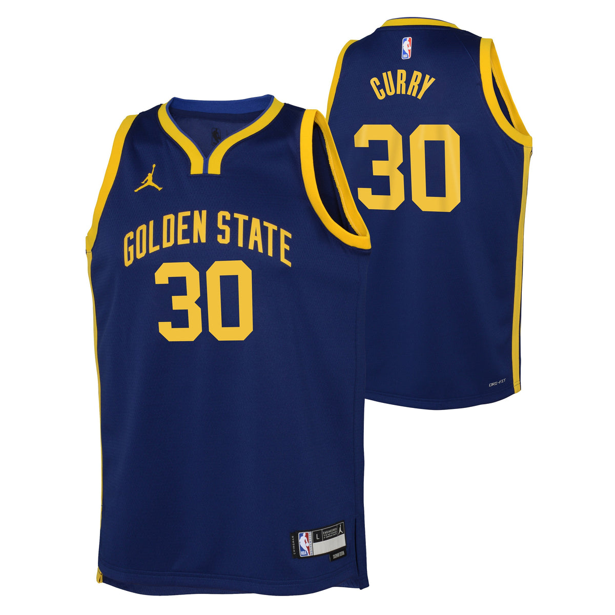 Youth Golden State Warriors Stephen Curry Nike Statement Edition Navy Swingman Icon Jersey product image 1, provided for