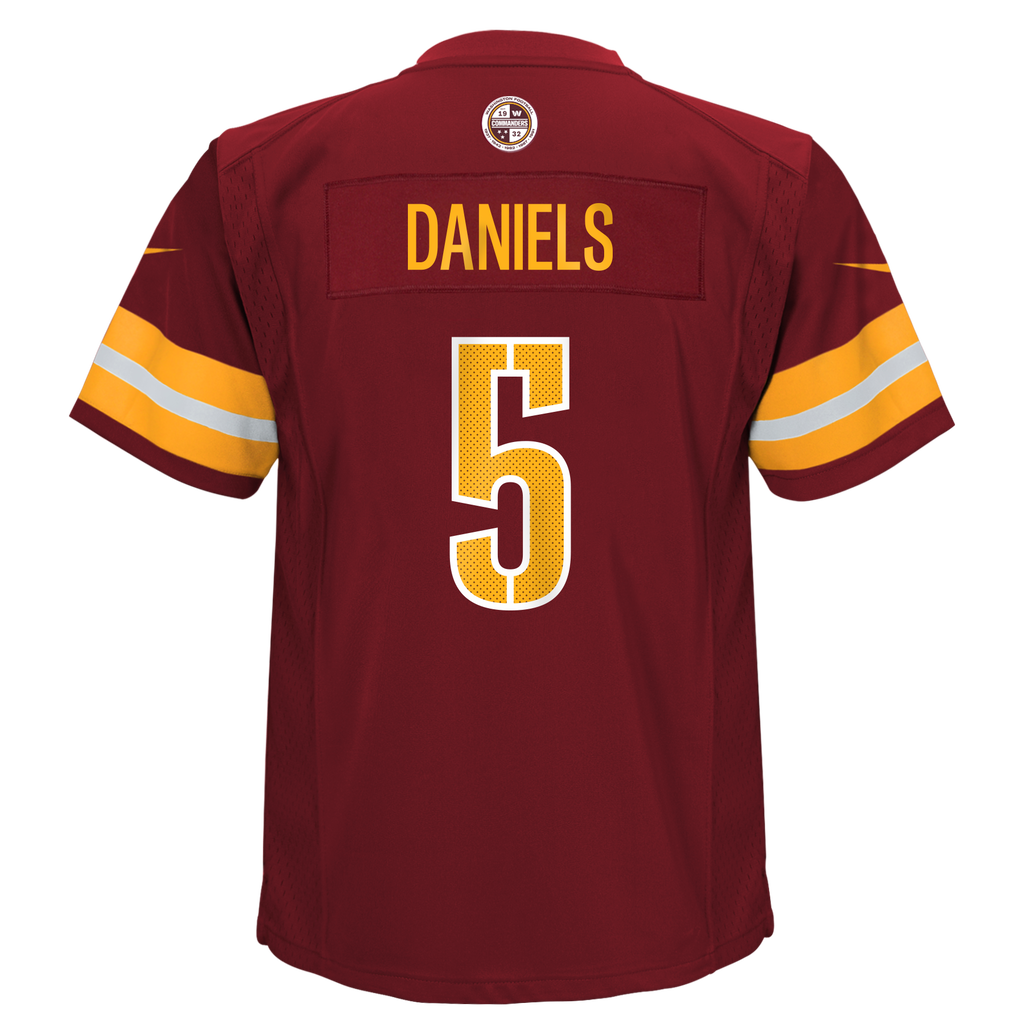 Child Washington Commanders Jayden Daniels Nike Burgundy Game Jersey product image 3, provided for visual reference and