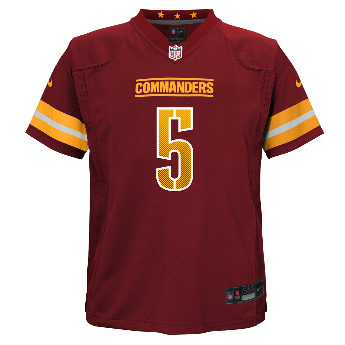 Child Washington Commanders Jayden Daniels Nike Burgundy Game Jersey product image 2, provided for visual reference and