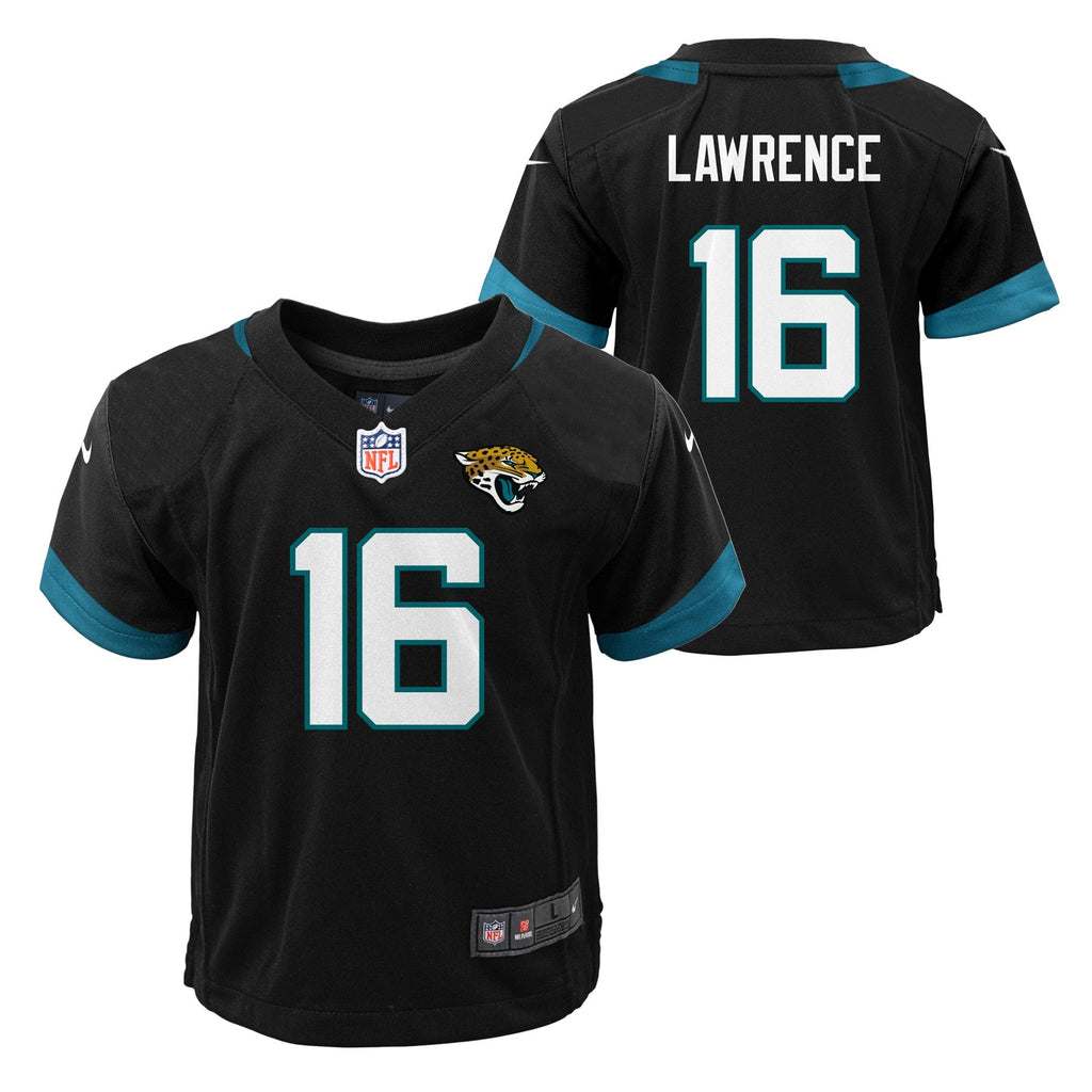 Kids Trevor Lawrence Jacksonville Jaguars Child Nike Black Replica Jersey product image 1, provided for visual reference and