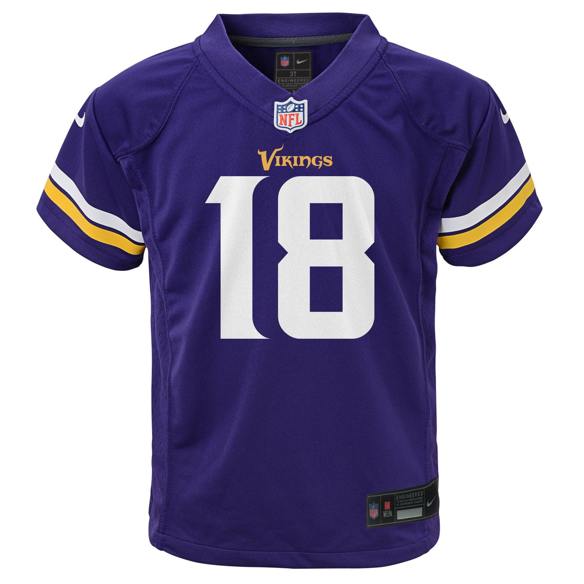 Toddler Justin Jefferson Minnesota Vikings Home Purple Nike Replica Jersey product image 2, provided for visual reference