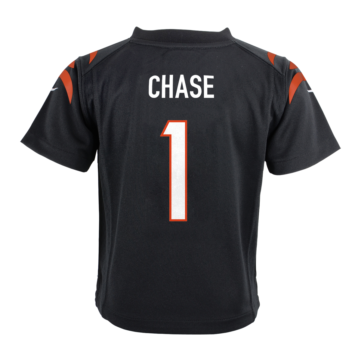 Toddler Jamar Chase Cincinnati Bengals Black Nike Replica Jersey product image 2, provided for visual reference and product