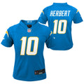 Kids Justin Herbert Los Angeles Chargers Child Nike Blue Replica Jersey product image 1, provided for visual reference and