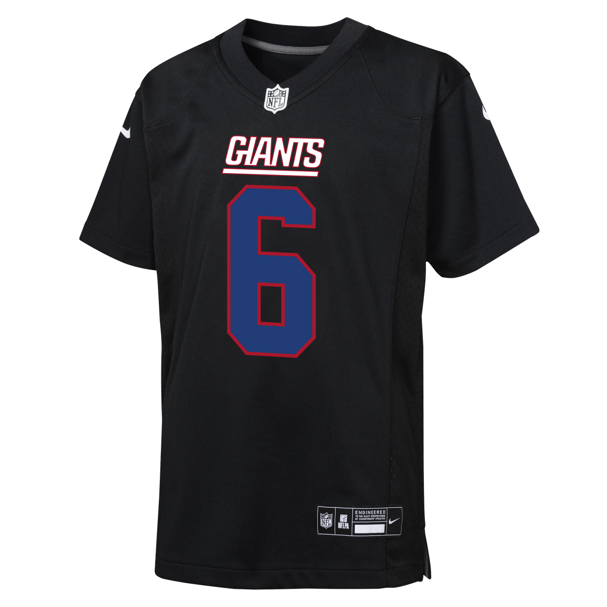 Youth Jaxson Dart New York Giants Alternate Black Nike Game Jersey product image 2, provided for visual reference and