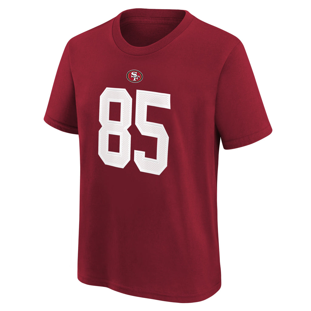 Youth George Kittle San Francisco 49ers Nike Red FUSE Name & Number T-Shirt product image 2, provided for visual reference