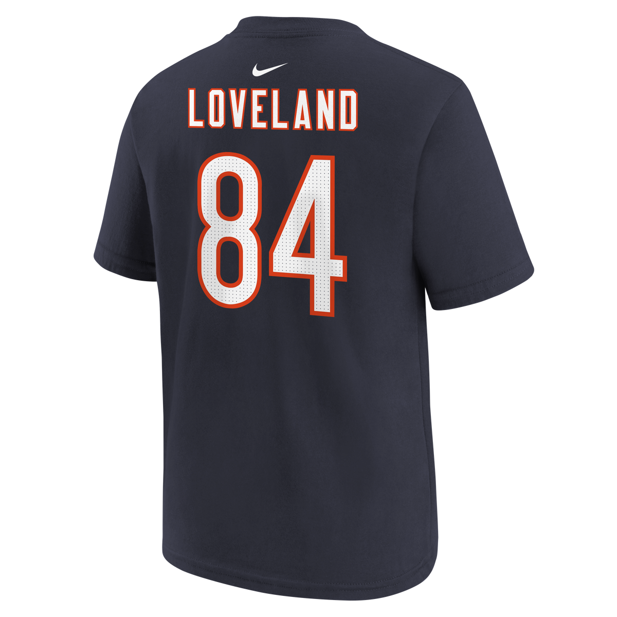 Youth Colston Loveland Chicago Bears Nike Navy FUSE Name & Number T-Shirt product image 2, provided for visual reference and