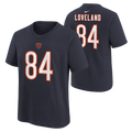 Youth Colston Loveland Chicago Bears Nike Navy FUSE Name & Number T-Shirt product image 1, provided for visual reference and