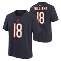Youth Caleb Williams Chicago Bears Nike Navy FUSE Name & Number T-Shirt product image 1, provided for visual reference and