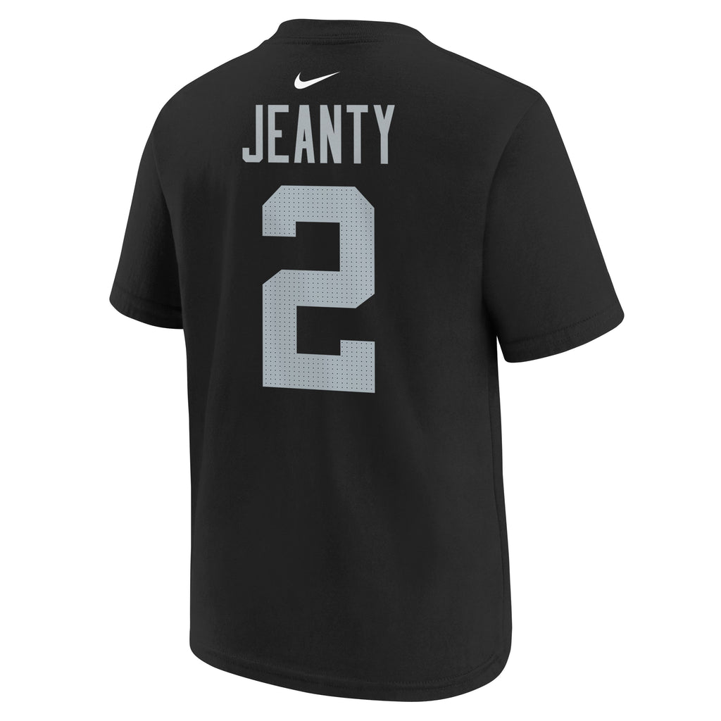 Youth Nike Ashton Jeanty Las Vegas Raiders Black Name & Number T-Shirt product image 2, provided for visual reference and