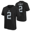 Youth Nike Ashton Jeanty Las Vegas Raiders Black Name & Number T-Shirt product image 1, provided for visual reference and