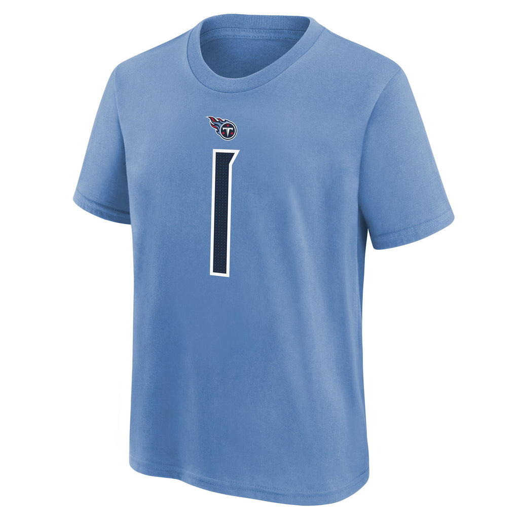 Youth Cam Ward Tennessee Titans Nike Blue FUSE Name & Number T-Shirt product image 2, provided for visual reference and