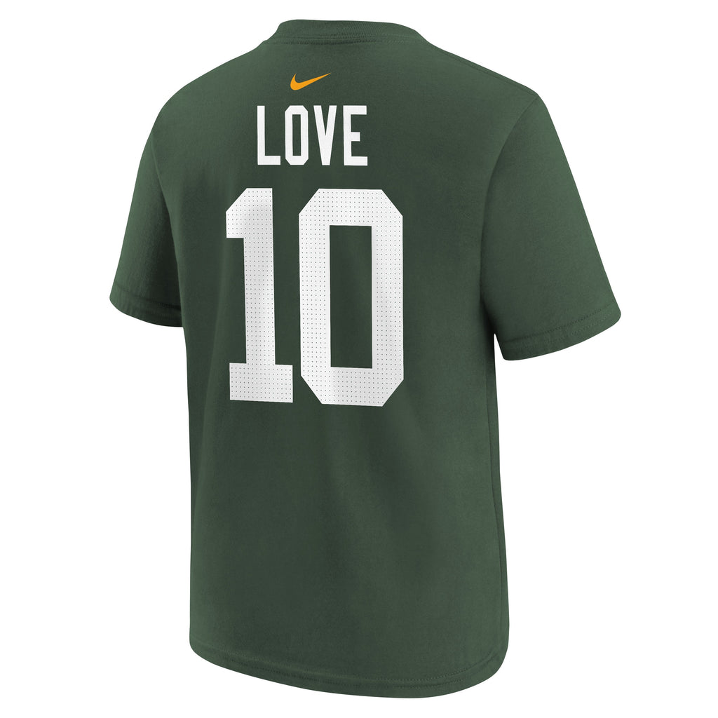 Youth Jordan Long Green Bay Packers Nike Green Player FUSE Name & Number T-Shirt product image 3, provided for visual