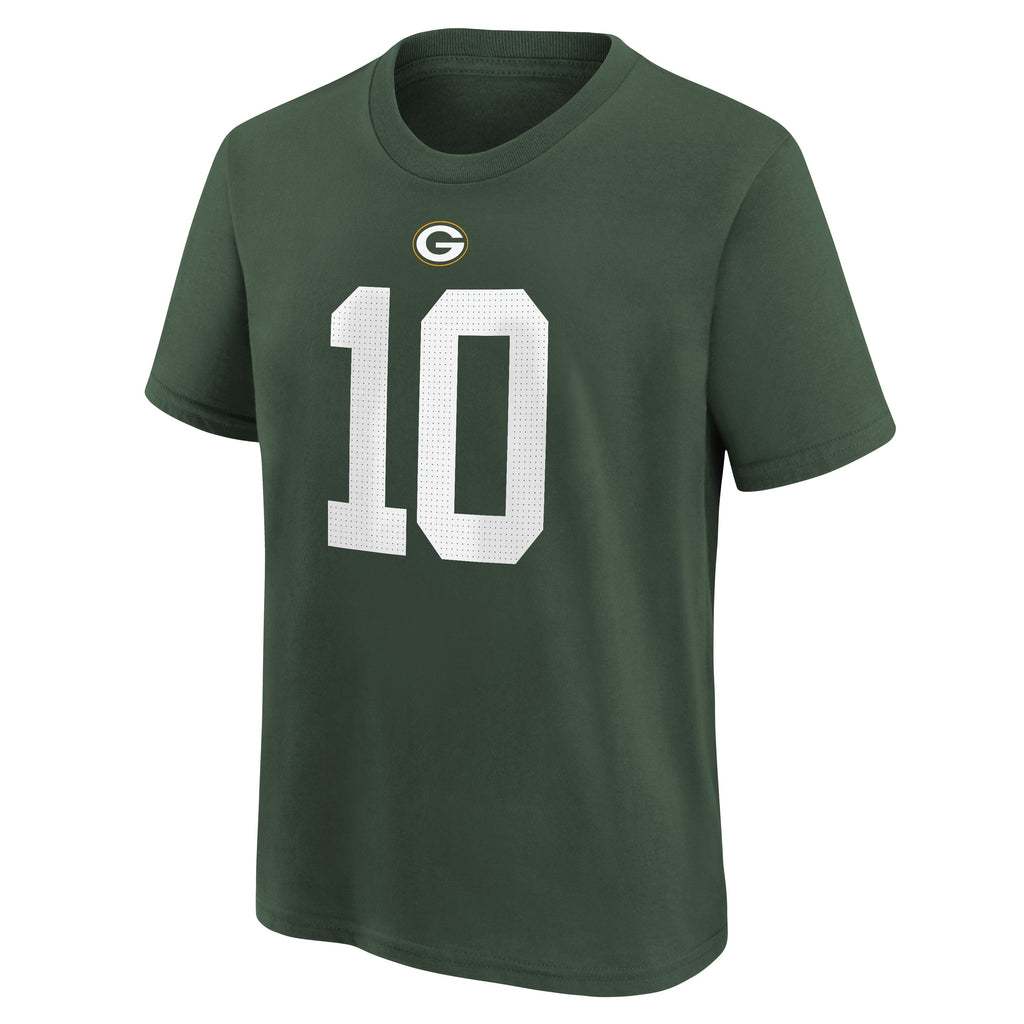 Youth Jordan Long Green Bay Packers Nike Green Player FUSE Name & Number T-Shirt product image 2, provided for visual