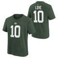 Youth Jordan Long Green Bay Packers Nike Green Player FUSE Name & Number T-Shirt product image 1, provided for visual