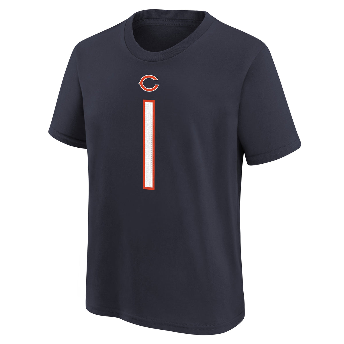Youth Justin Fields Chicago Bears Nike Navy FUSE Name & Number T-Shirt product image 2, provided for visual reference and