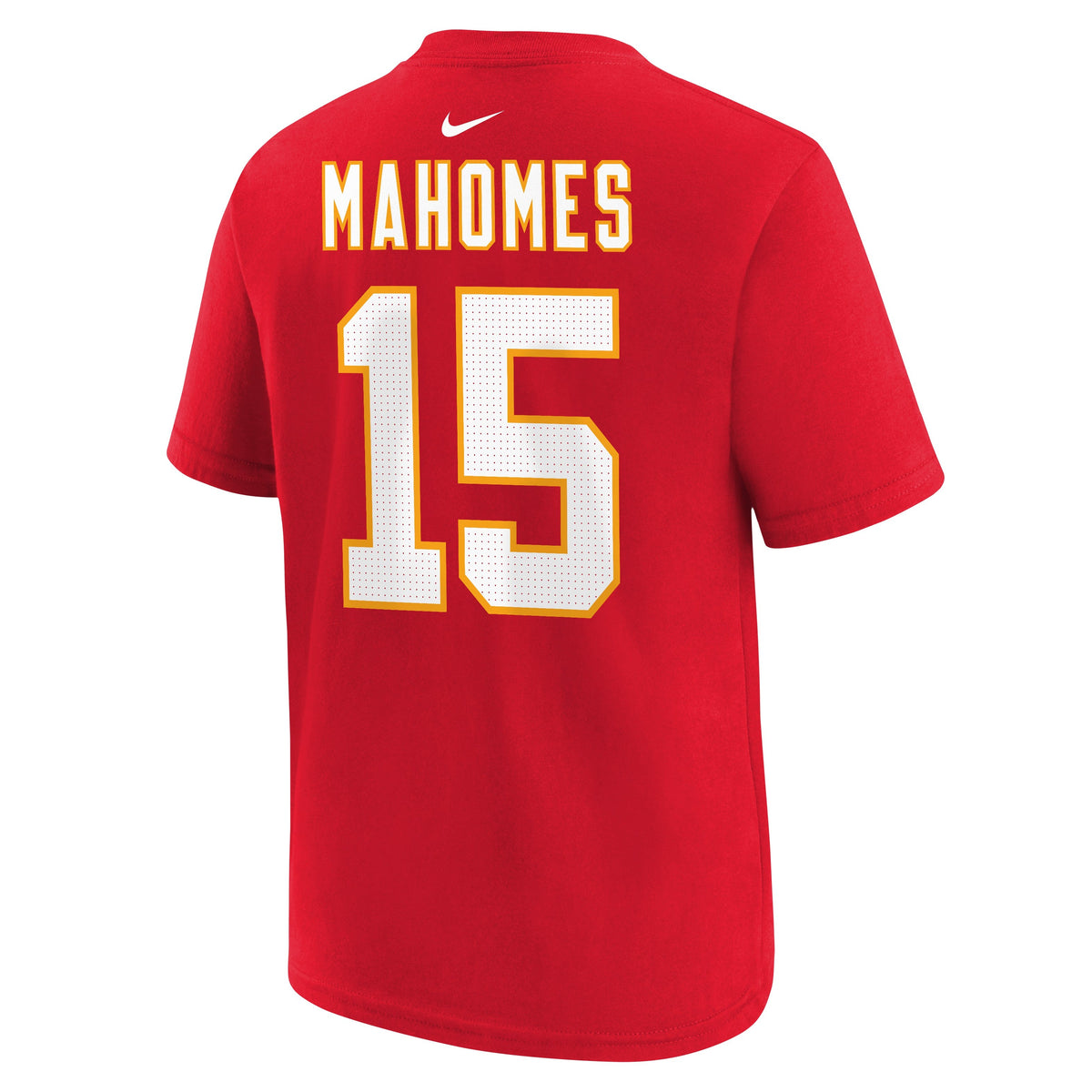 Youth Kansas City Chiefs Patrick Mahomes Nike Red FUSE Name & Number T-Shirt product image 3, provided for visual reference