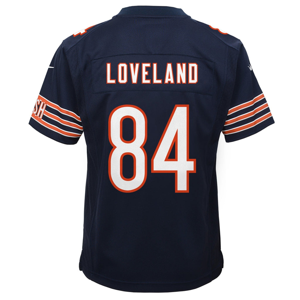 Youth Colston Loveland Chicago Bears Navy Nike Game Jersey product image 3, provided for visual reference and product detail