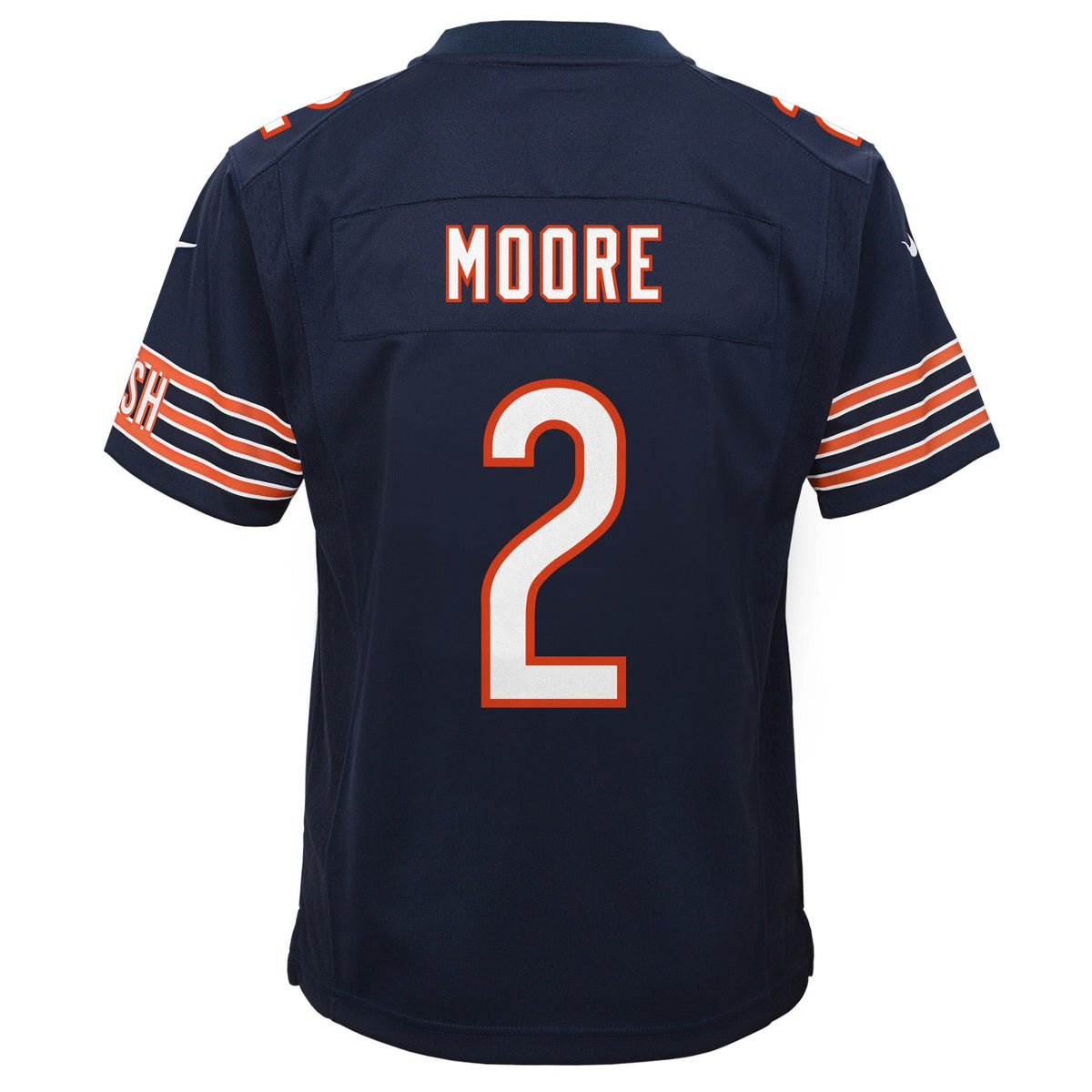 Youth DJ Moore Chicago Bears Navy Nike Game Jersey product image 3, provided for visual reference and product detail review