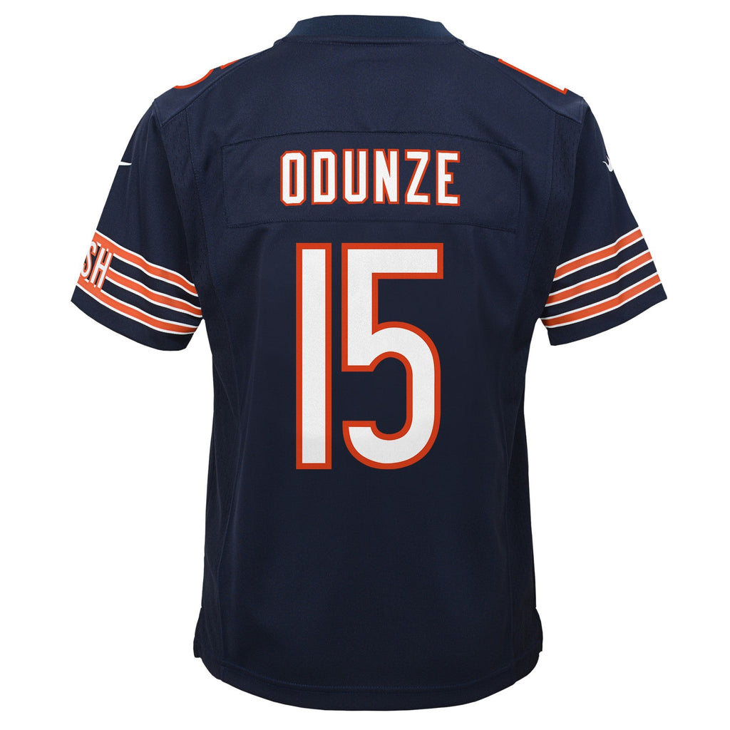 Youth Rome Odunze Chicago Bears Navy Nike Game Replica Jersey product image 3, provided for visual reference and product