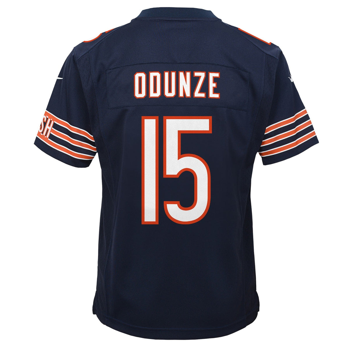 Youth Rome Odunze Chicago Bears Navy Nike Game Replica Jersey product image 3, provided for visual reference and product