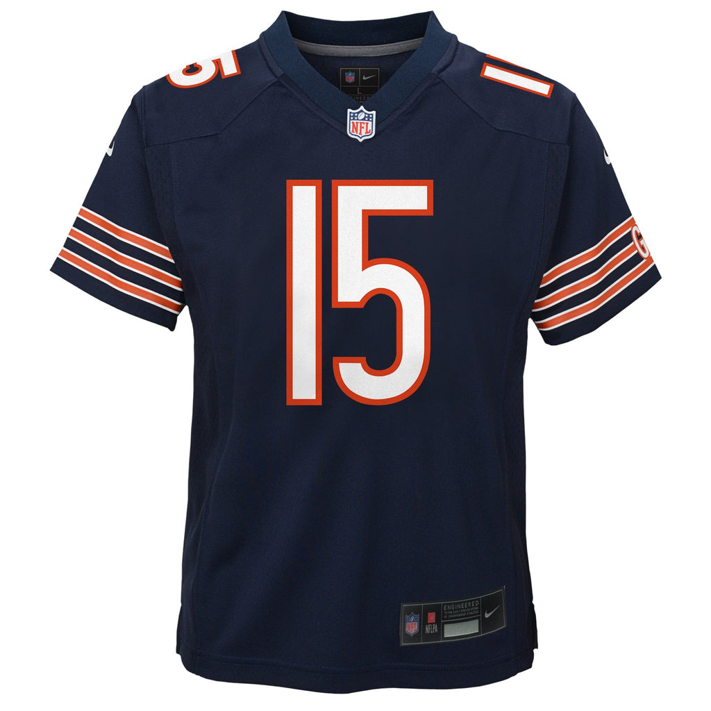 Youth Rome Odunze Chicago Bears Navy Nike Game Replica Jersey product image 2, provided for visual reference and product