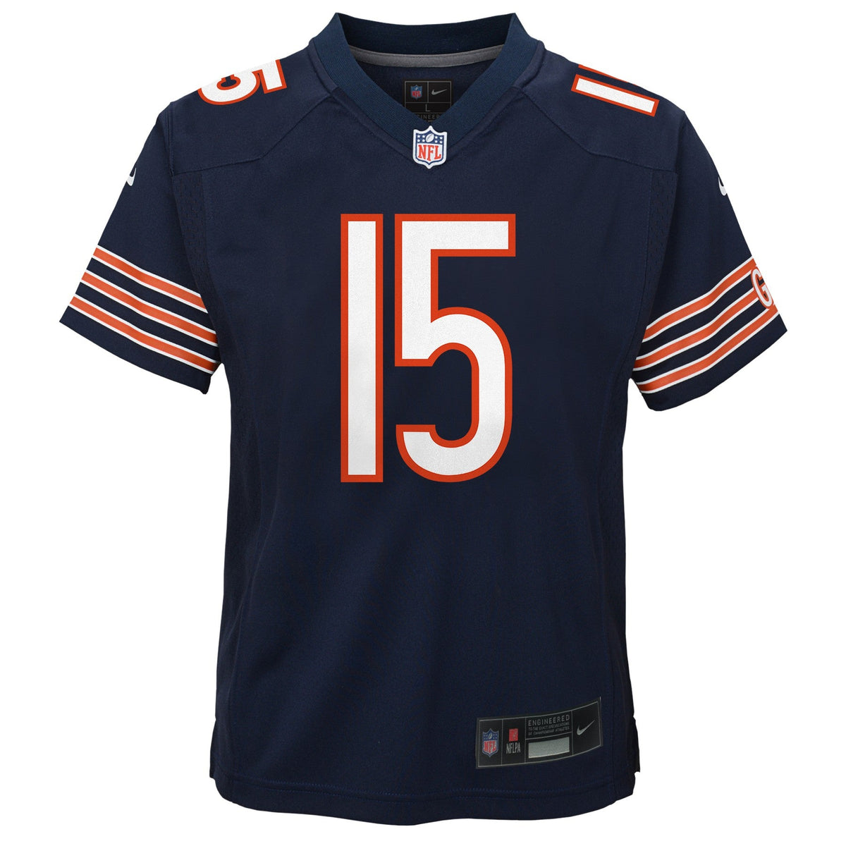 Youth Rome Odunze Chicago Bears Navy Nike Game Replica Jersey product image 2, provided for visual reference and product