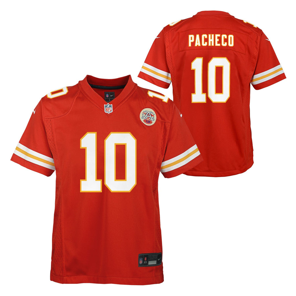 Youth Kansas City Chiefs Isiah Pacheco Nike Red Game Jersey product image 1, provided for visual reference and product