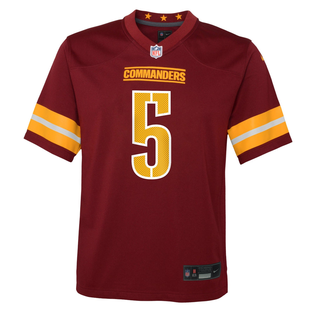Youth Washington Commanders Jayden Daniels Nike Burgundy Game Jersey product image 2, provided for visual reference and