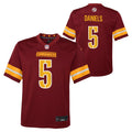 Youth Washington Commanders Jayden Daniels Nike Burgundy Game Jersey product image 1, provided for visual reference and