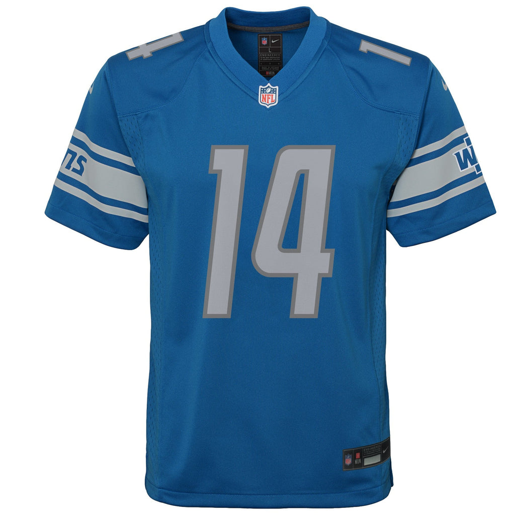 Youth Detroit Lions Amon-Ra St. Brown Nike Blue Game Jersey product image 2, provided for visual reference and product