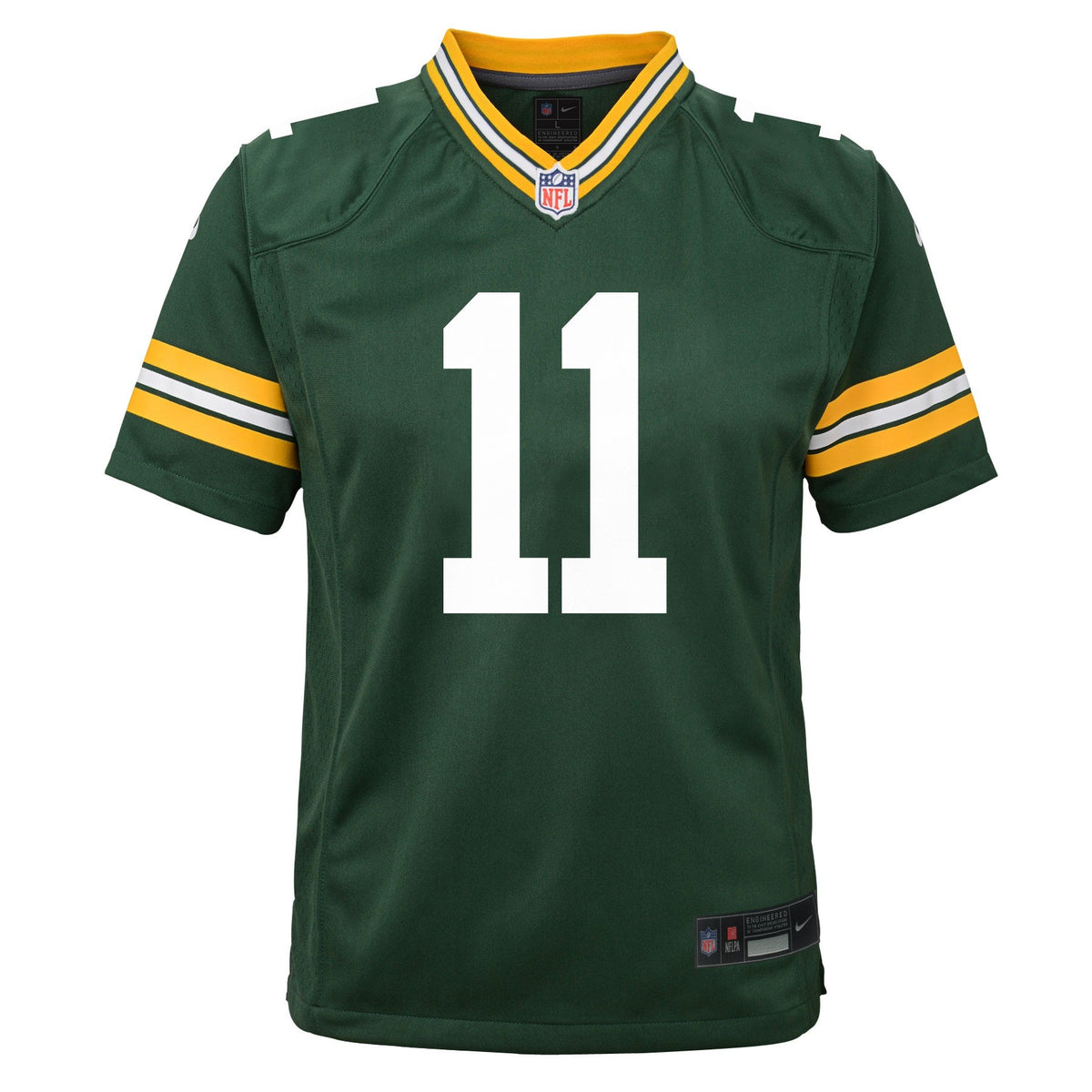 Youth Green Bay Packers Jayden Reed Nike Green Game Jersey product image 2, provided for visual reference and product detail