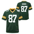 Youth Green Bay Packers Romeo Doubs Nike Green Game Jersey product image 1, provided for visual reference and product detail