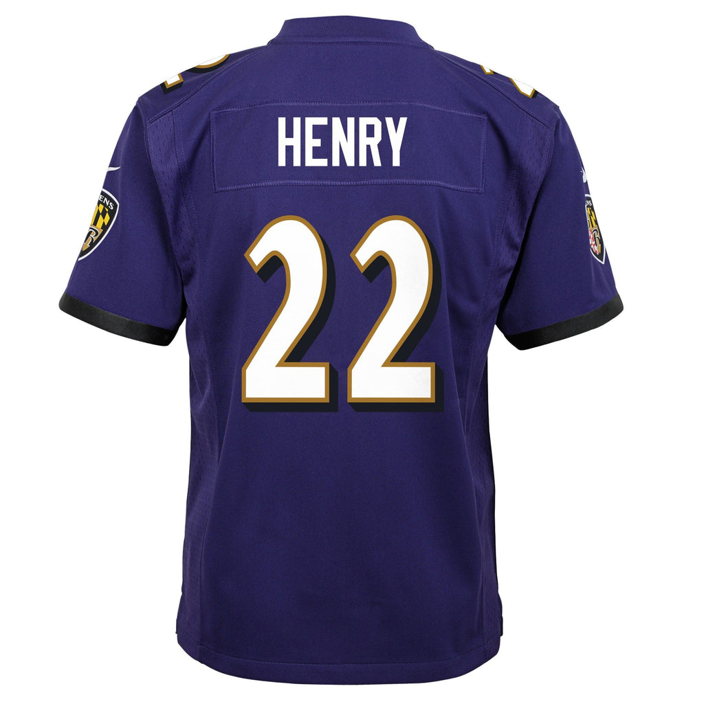 Youth Derrick Henry Baltimore Ravens Nike Purple Game Jersey product image 3, provided for visual reference and product