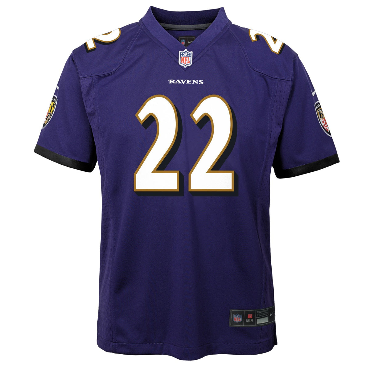 Youth Derrick Henry Baltimore Ravens Nike Purple Game Jersey product image 2, provided for visual reference and product