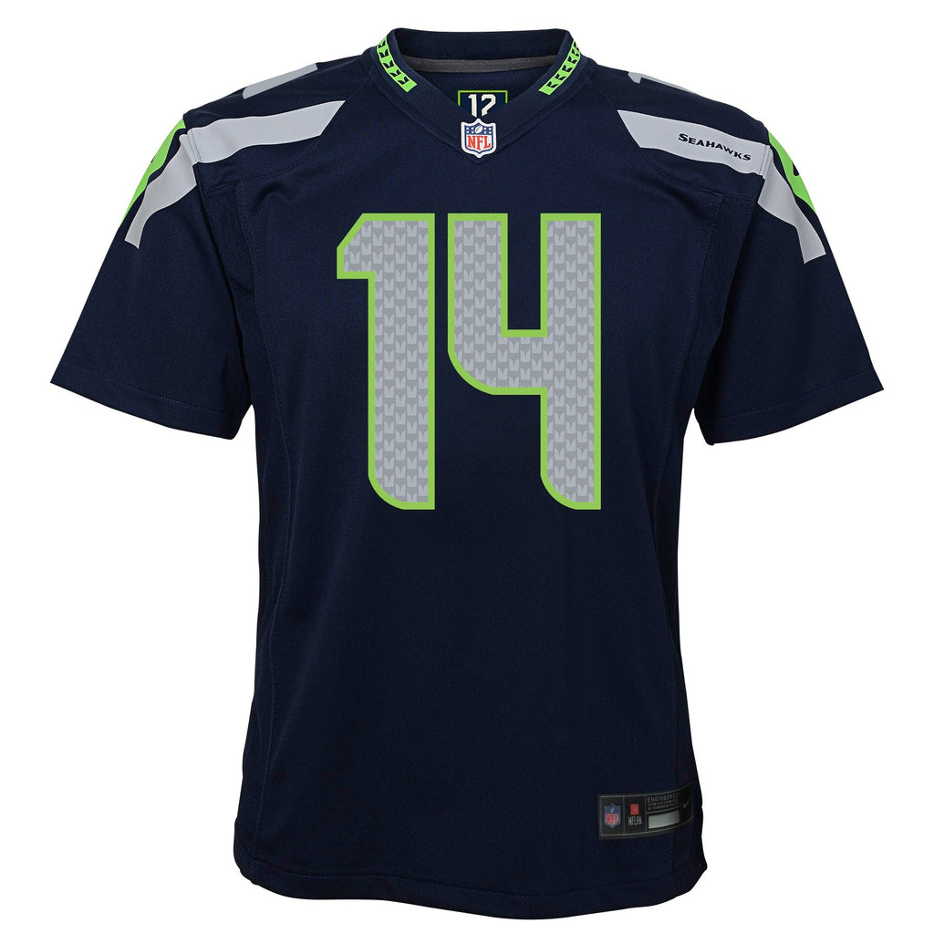 Youth DK Metcalf Seattle Seahawks Nike Navy Game Jersey product image 2, provided for visual reference and product detail