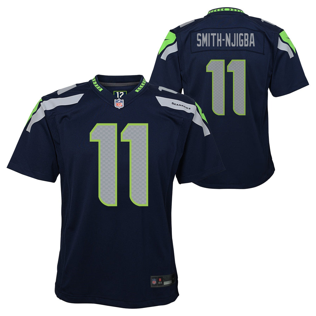 Youth Jaxon Smith-Njigba Seattle Seahawks Nike Navy Game Jersey product image 1, provided for visual reference and product