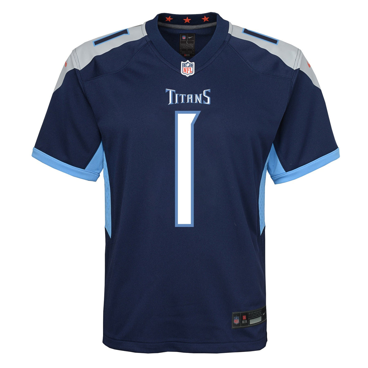 Youth Cam Ward Tennessee Titans Navy Nike Game Jersey product image 2, provided for visual reference and product detail