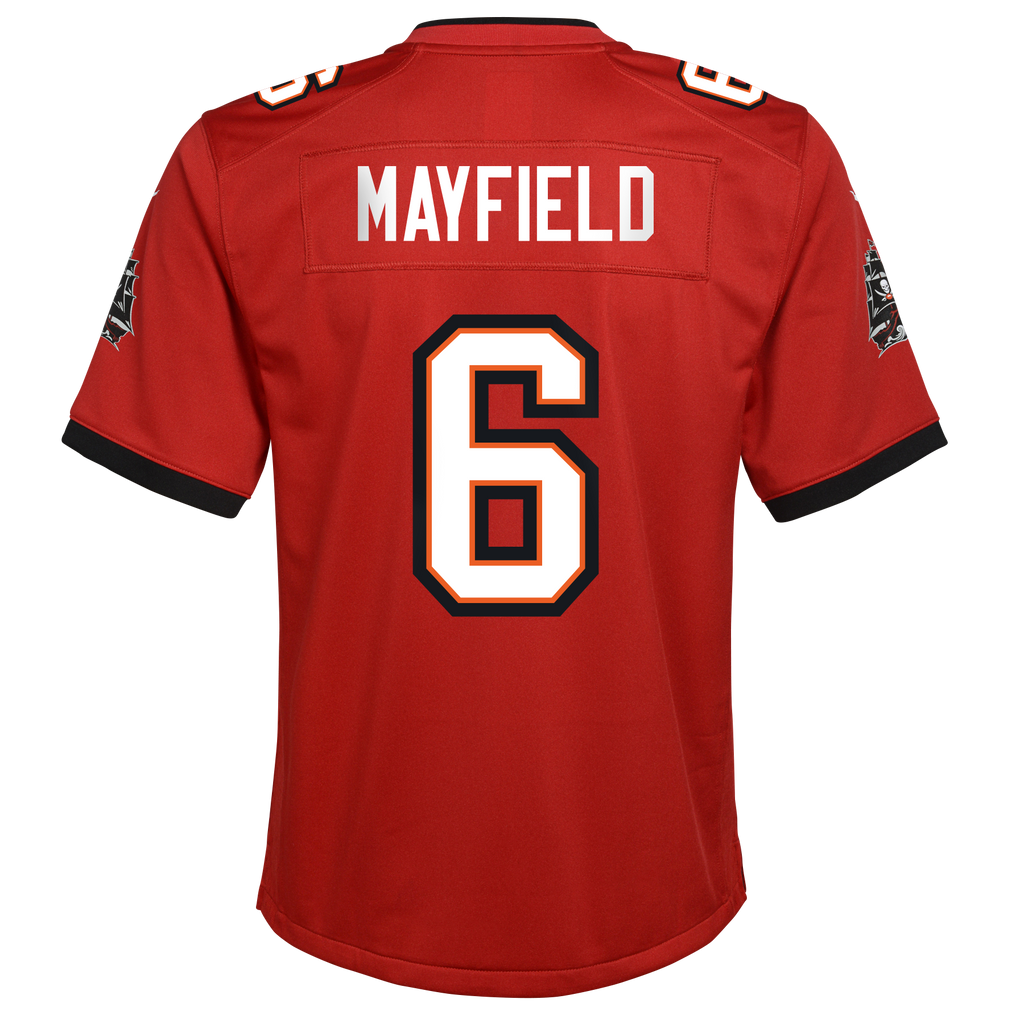 Youth Tampa Bay Buccaneers Baker Mayfield Nike Red Nike Game Jersey product image 2, provided for visual reference and