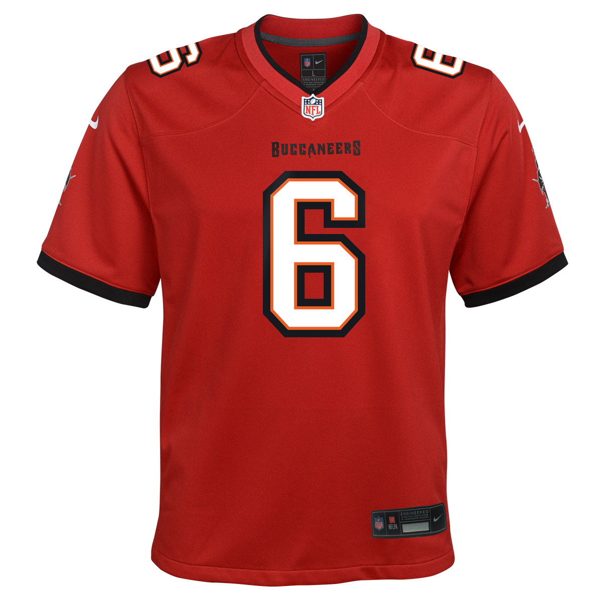 Youth Tampa Bay Buccaneers Baker Mayfield Nike Red Nike Game Jersey product image 3, provided for visual reference and