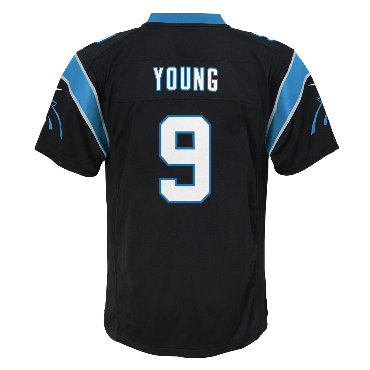 Youth Carolina Panthers Bryce Young Nike Black Game Jersey product image 3, provided for visual reference and product detail