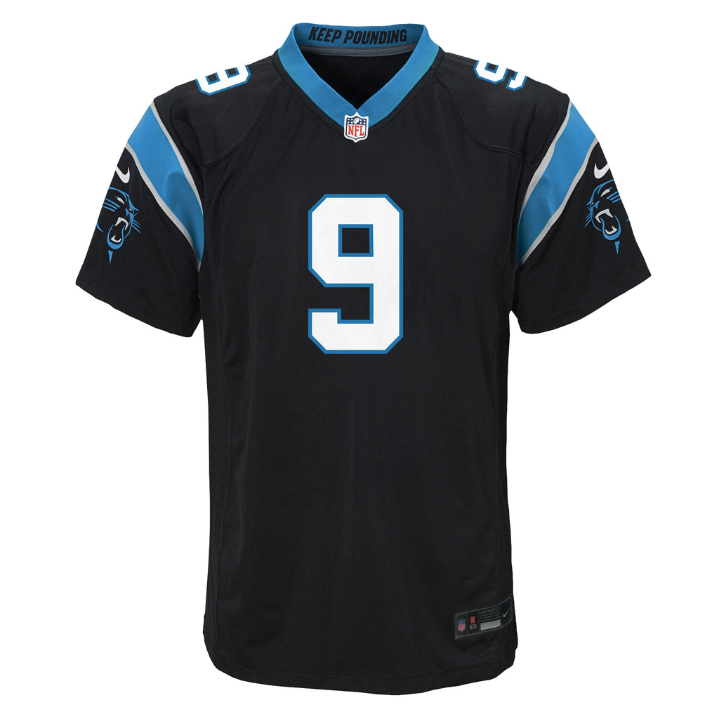 Youth Carolina Panthers Bryce Young Nike Black Game Jersey product image 2, provided for visual reference and product detail