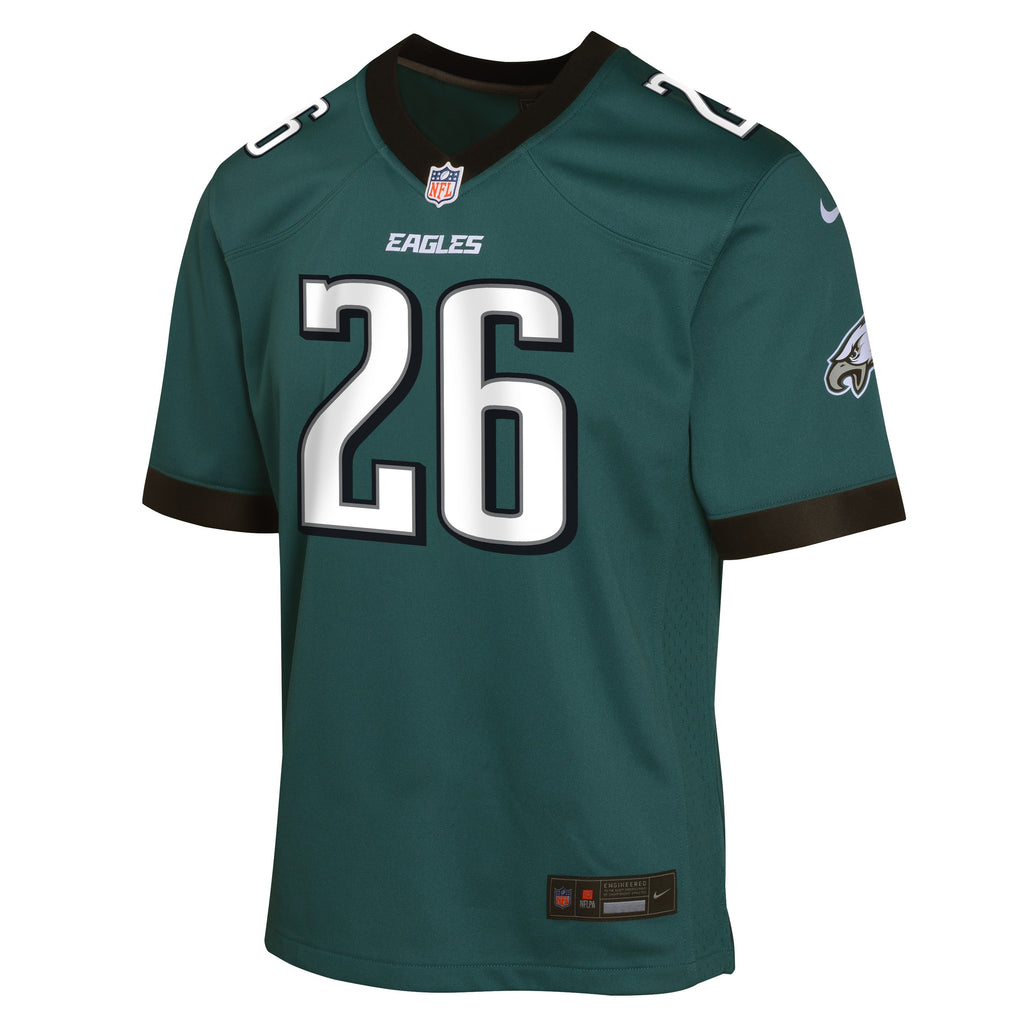 Youth Saquon Barkley Philadelphia Eagles Hunter Green Nike Game Jersey product image 2, provided for visual reference and