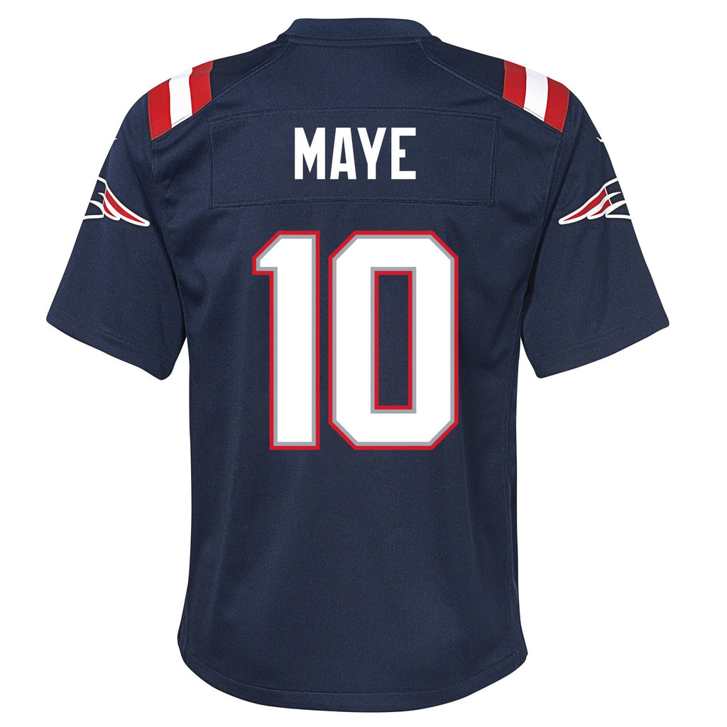 Youth Drake Maye New England Patriots Nike Navy Game Jersey product image 3, provided for visual reference and product