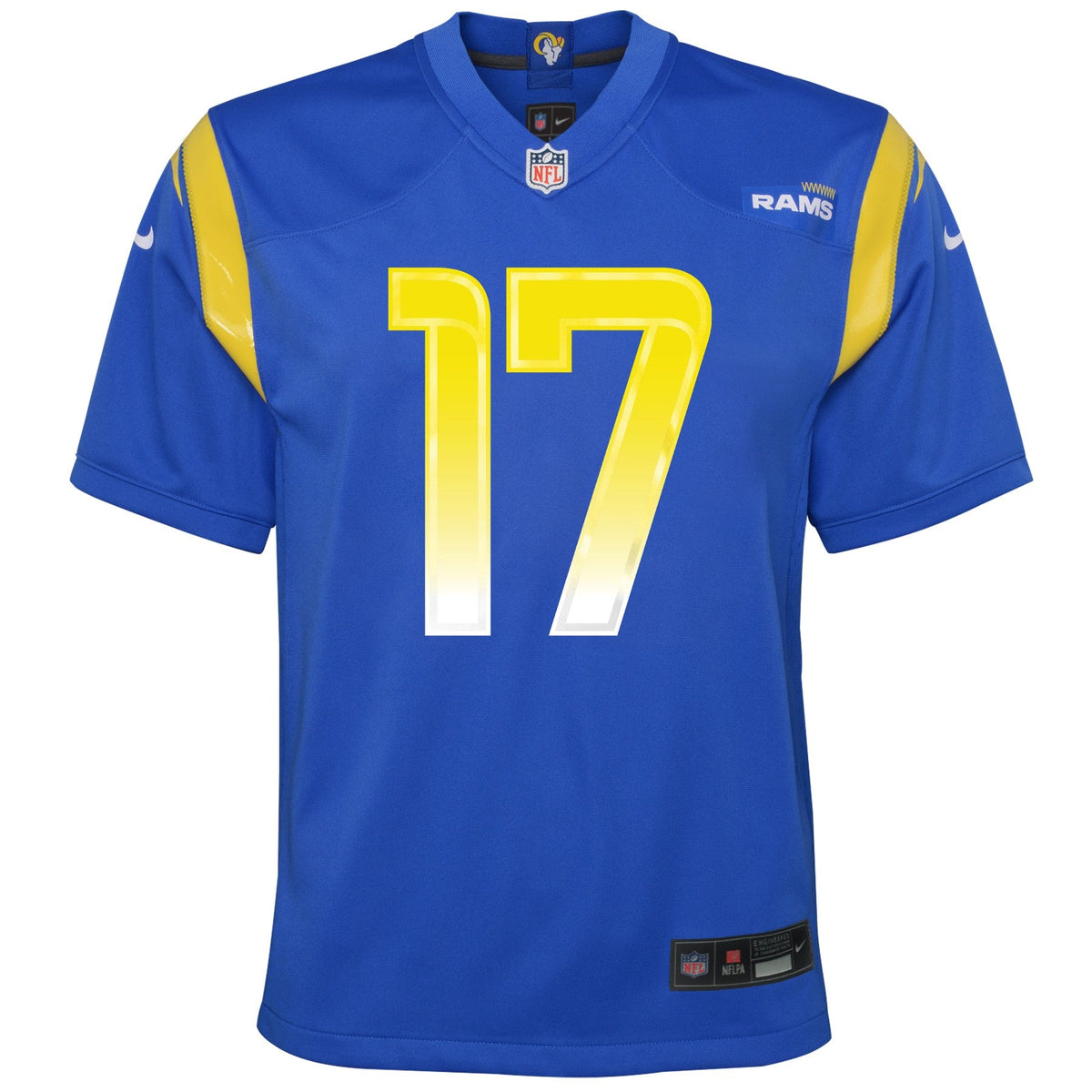 Youth Los Angeles Rams Puka Nacua Nike Royal Blue "ROOKIE" #17 Game Jersey product image 2, provided for visual reference