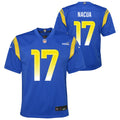 Youth Los Angeles Rams Puka Nacua Nike Royal Blue "ROOKIE" #17 Game Jersey product image 1, provided for visual reference