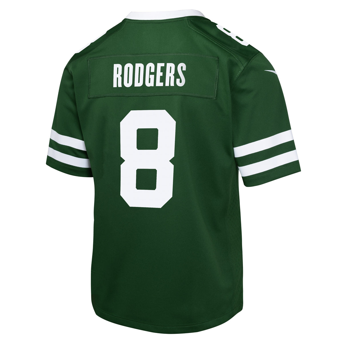 Youth Aaron Rodgers New York Jets 24 Nike Green Game Replica Jersey product image 3, provided for visual reference and
