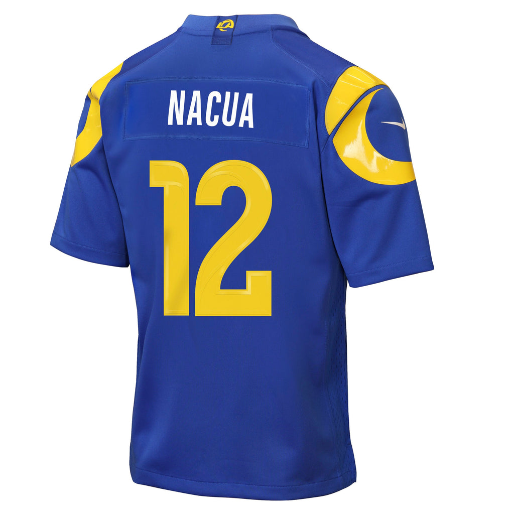 Youth Los Angeles Rams Puka Nacua Nike Royal Blue #12 Game Jersey product image 3, provided for visual reference and product
