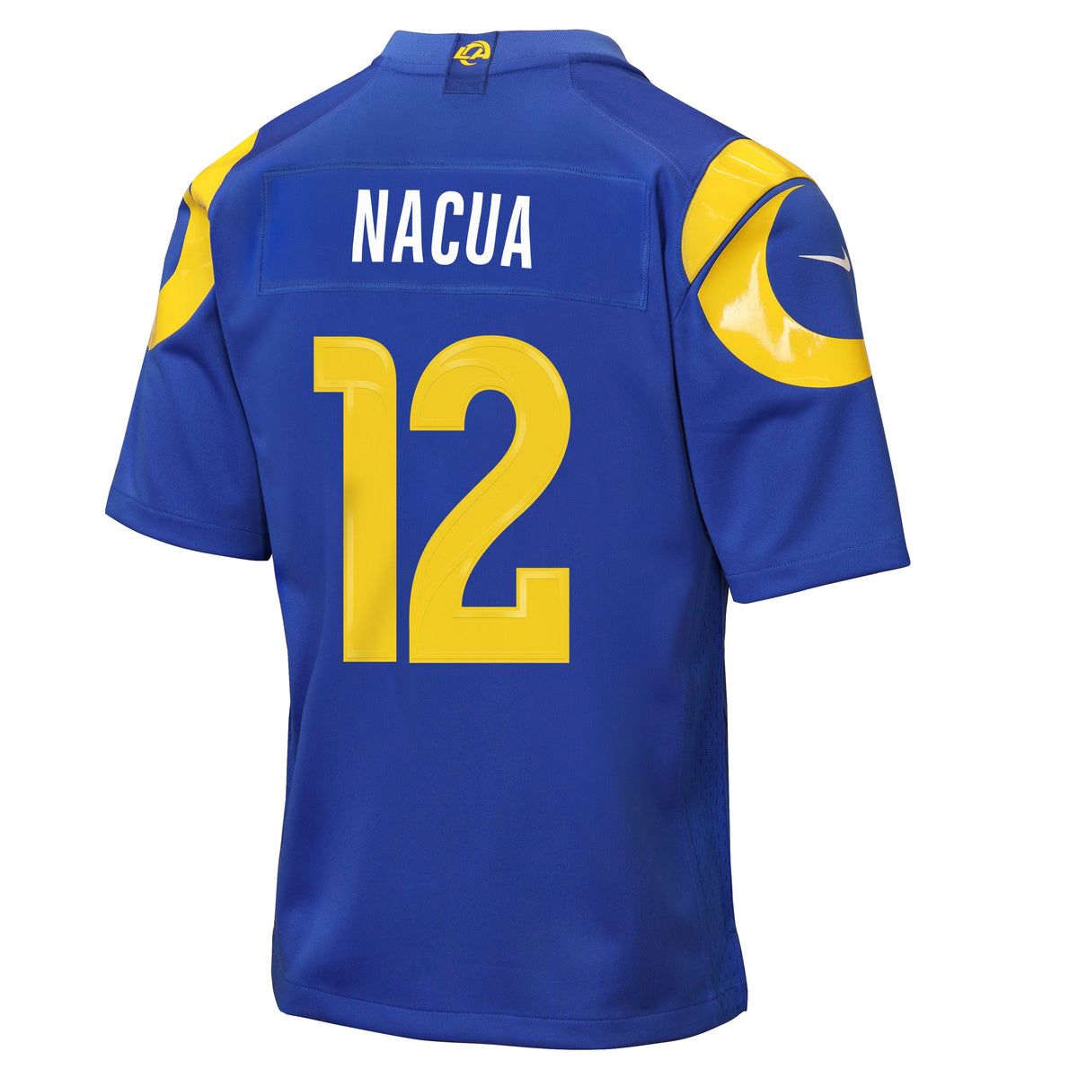 Youth Los Angeles Rams Puka Nacua Nike Royal Blue #12 Game Jersey product image 3, provided for visual reference and product