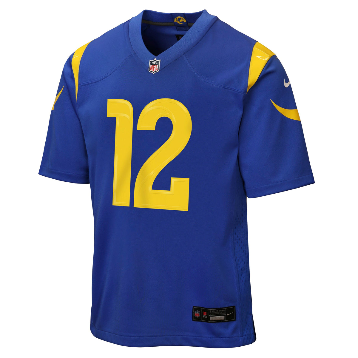 Youth Los Angeles Rams Puka Nacua Nike Royal Blue #12 Game Jersey product image 2, provided for visual reference and product